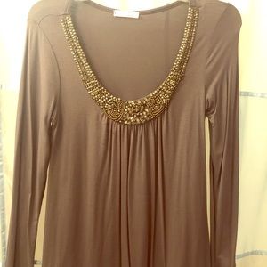 LUSH long sleeve shirt with detailed neckline